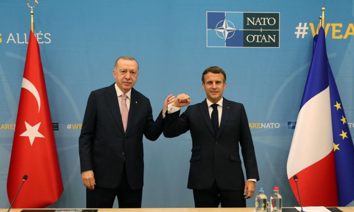 الرئيس الفرنسي ونظيره التركي أردوغان