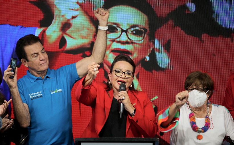 مرشحة المعارضة اليسارية زيومارا كاسترو تتقدم في انتخابات الرئاسة (د ب أ)