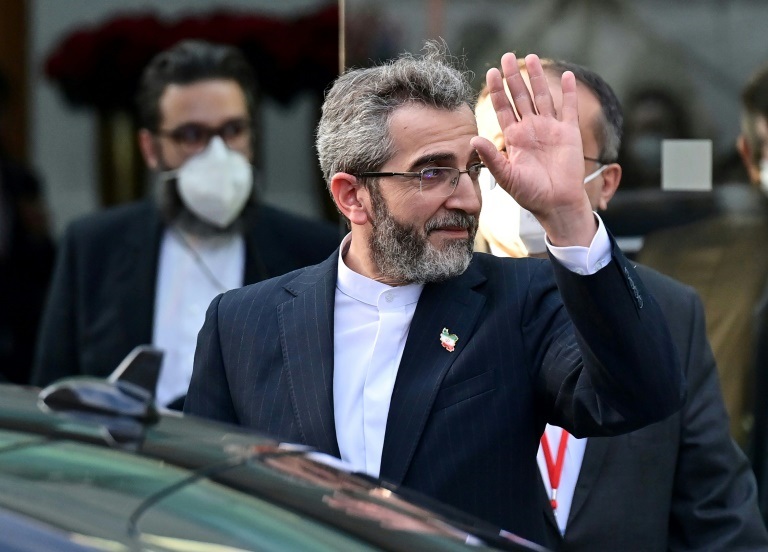 المفاوض الإيراني علي باقري مغادرا مقر انعقاد المفاوضات المتعلقة بالبرنامج النووي الإيراني الجمعة في فيينا (ا ف ب)