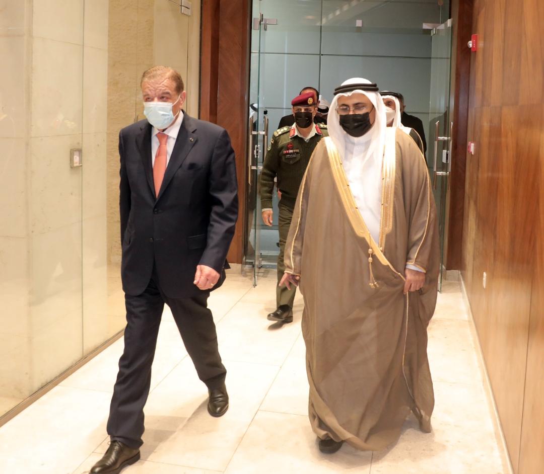  رئيس مجلس نواب المملكة الأردنية الهاشمية  يستقبل عادل بن عبد الرحمن العسومي رئيس البرلمان العربي ( الأمة برس)