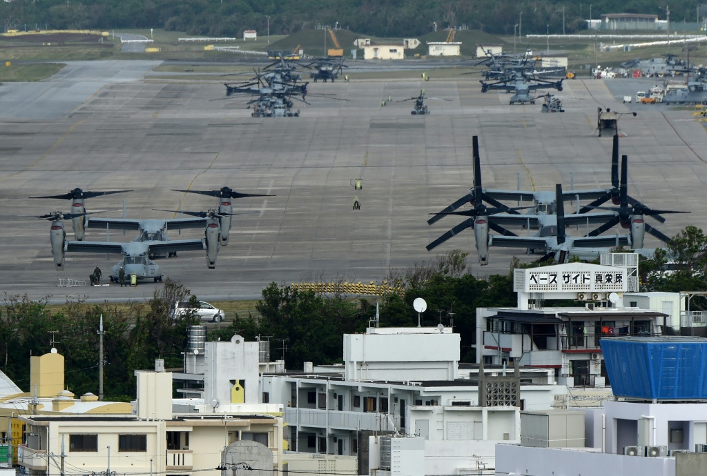 مشهد عام لقاعدة فوتينما الأميركية في جزيرة أوكيناوا، في 14 تشرين الثاني/نوفمبر 2014 (ا ف ب)