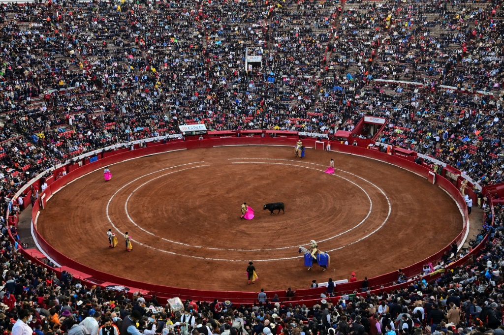 إحدى حلبات مصارعة الثيران في مكسيكو في 5 شباط/فبراير 2022 (ا ف ب)