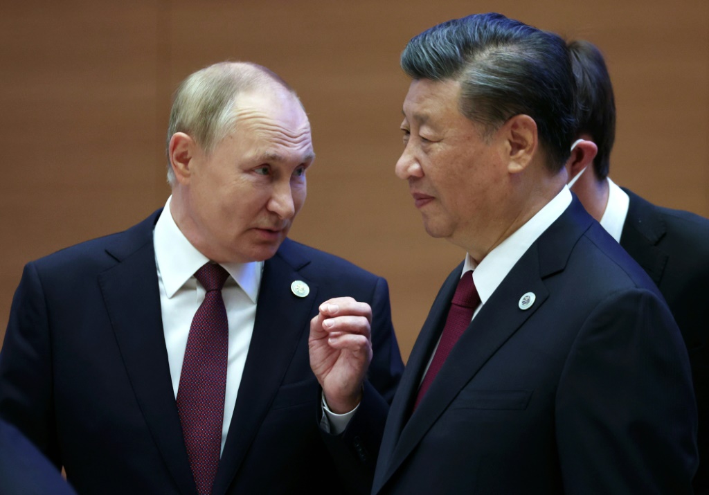 الرئيسان الصيني شي جينبينغ والروسي فلاديمير بوتين (أ ف ب)