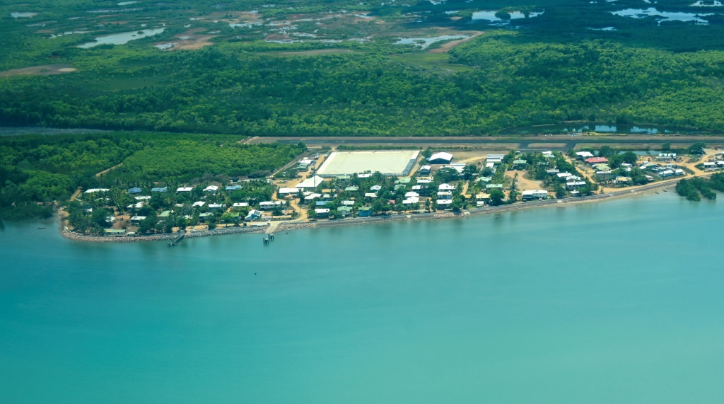    لقطة جوية لجزيرة بويغو في مضيق توريس الأسترالي في 26 تشرين الأول/أكتوبر 2021 (ا ف ب)
