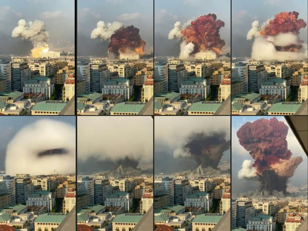 في 4 آب / أغسطس 2020 ، دمر أحد أكبر التفجيرات غير النووية في التاريخ معظم ميناء بيروت والمناطق المحيطة به ، ما أسفر عن مقتل أكثر من 200 شخص وإصابة أكثر من 6500 آخرين. (ا ف ب)