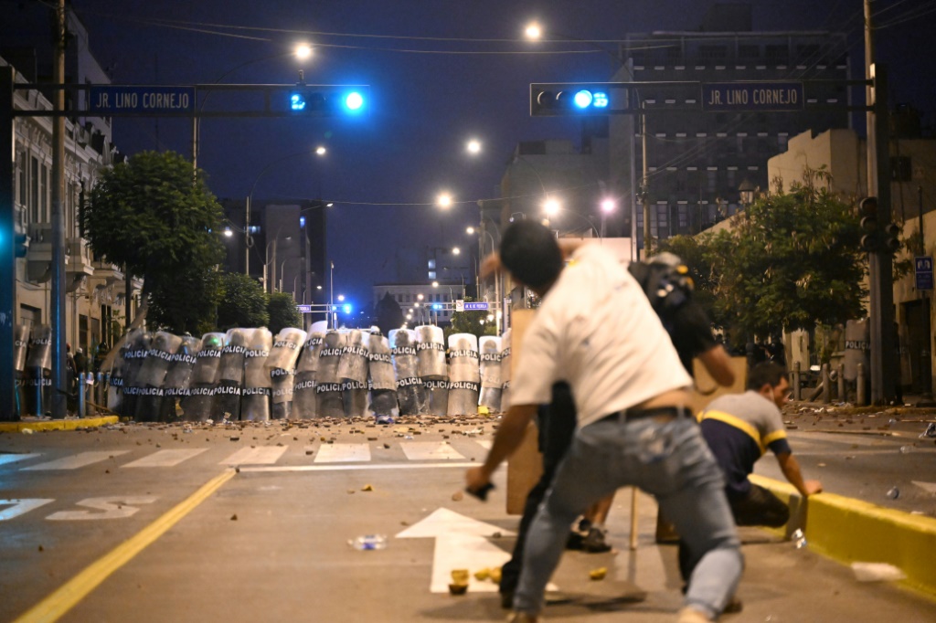  صورة مؤرخة في 19 كانون الثاني/يناير 2023 من الاحتجاجات في البيرو (ا ف ب)