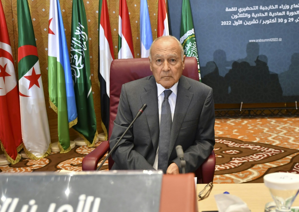 أحمد أبو الغيط الأمين العام لجامعة الدول العربية (ا ف ب)