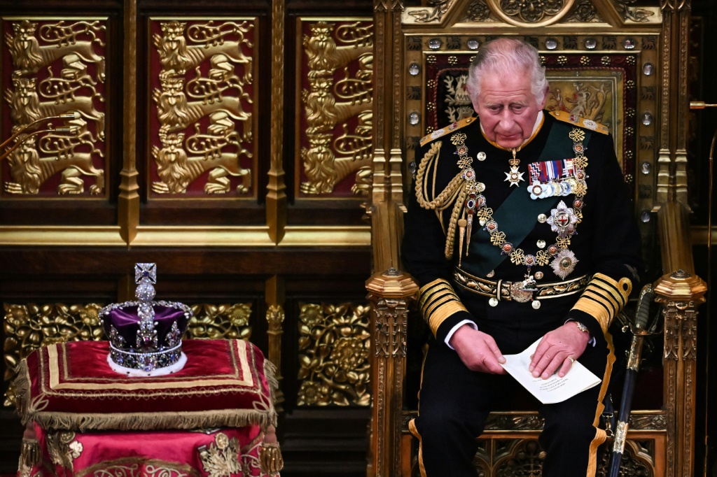 انتدب الملك تشارلز الثالث عن والدته الملكة إليزابيث الثانية في افتتاح الدولة للبرلمان في مايو من العام الماضي (ا ف ب)