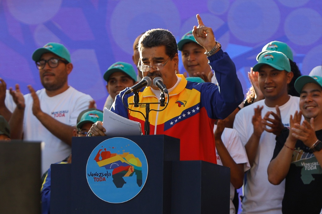 الرئيس الفنزويلي نيكولاس مادورو في كراكاس بتاريخ 1 كانون الأول/ديسمبر 2023 (ا ف ب)
