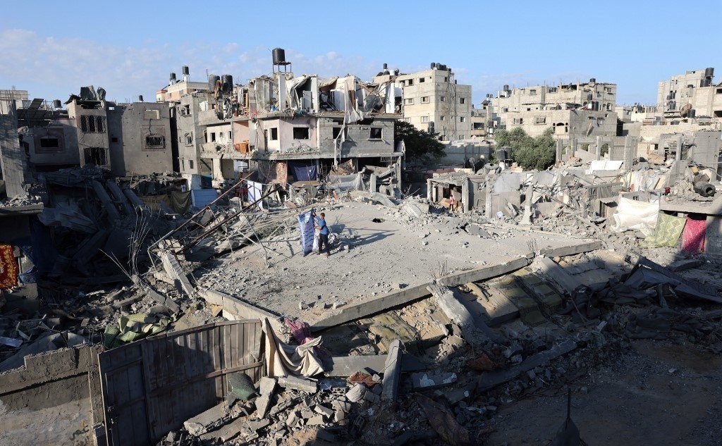 من التدمير الذي يلحق بغزة (أ ف ب)