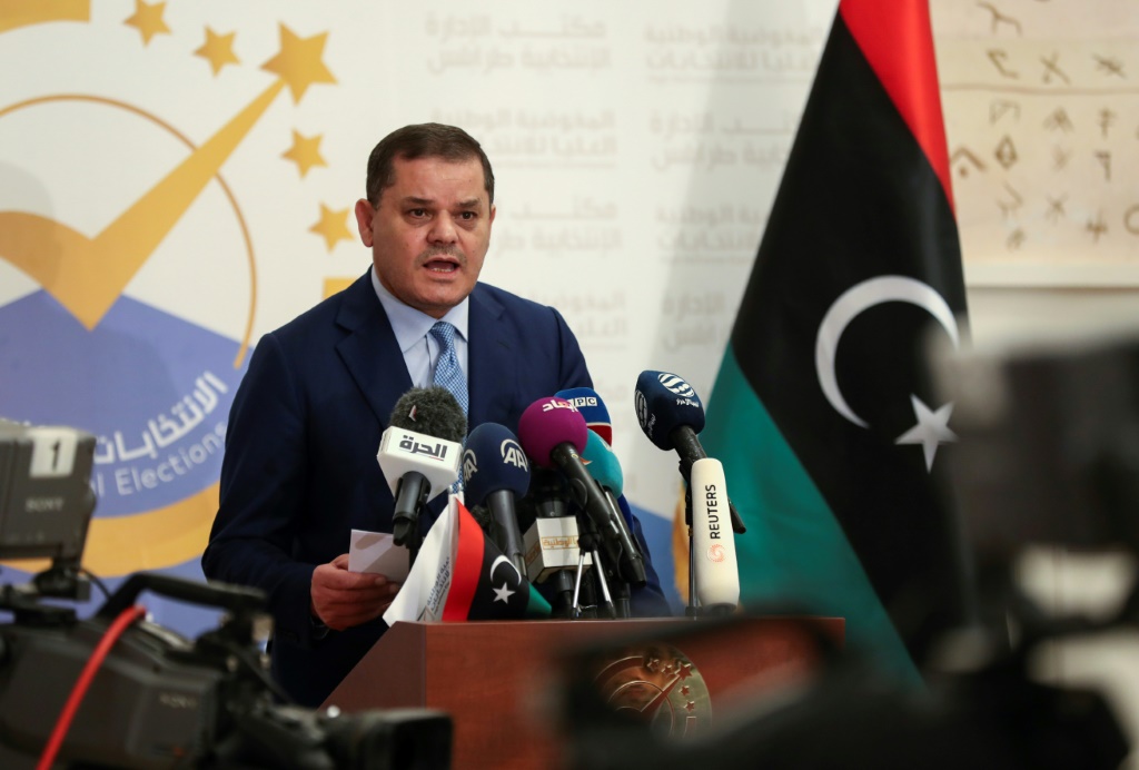 رئيس حكومة الوحدة الوطنية المؤقتة في ليبيا، عبد الحميد الدبيبة (أ ف ب)
