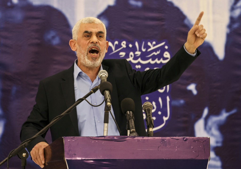 زعيم حماس، يحيى السنوار (ا ف ب)