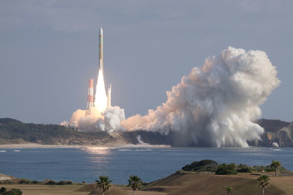 أعلنت وكالة الفضاء اليابانية عن الإطلاق الناجح لصاروخها الرائد الجديد H3 (ا ف ب)