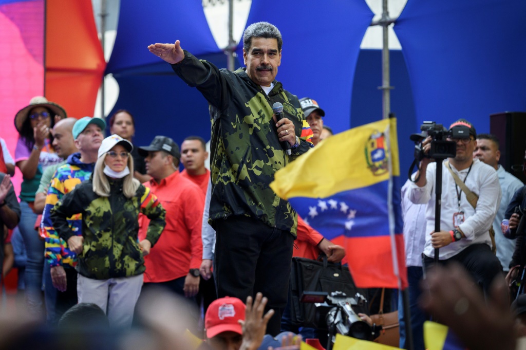  ولم تعترف الولايات المتحدة وعشرات الدول الأخرى بنتائج انتخابات 2018 التي شهدت تنصيب نيكولاس مادورو لولاية ثانية على التوالي على الرغم من مزاعم التزوير واسعة النطاق. (ا ف ب)
