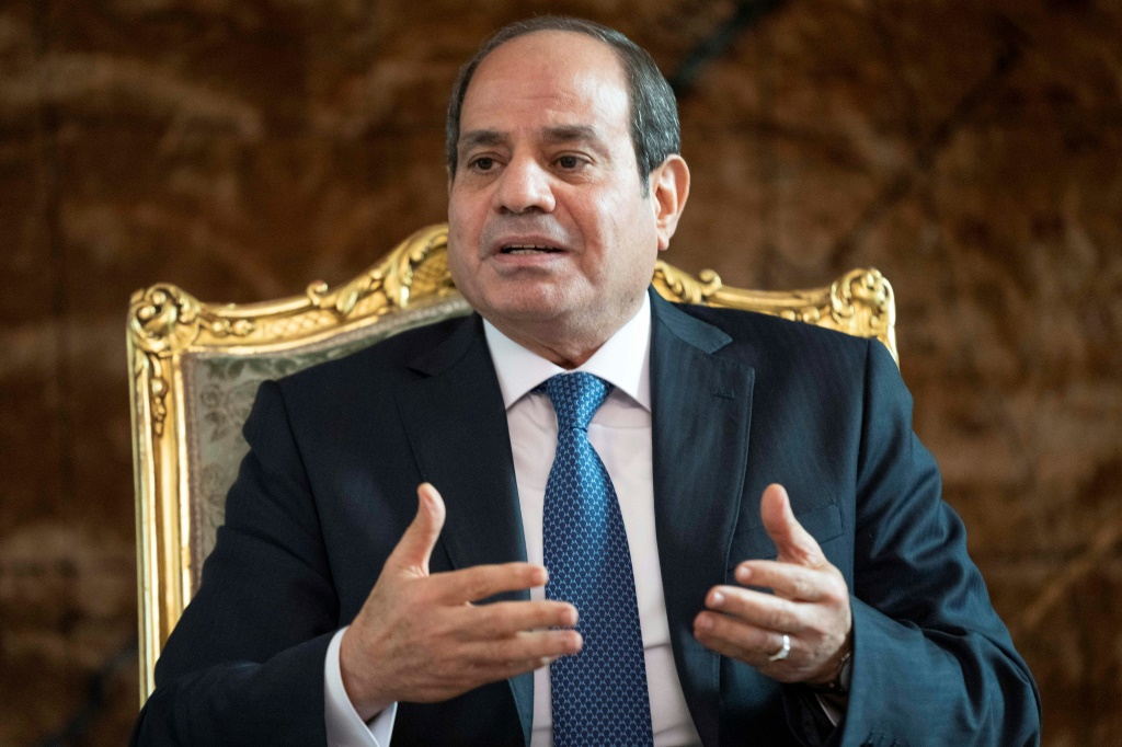 الرئيس المصري عبد الفتاح السيسي (أ ف ب)