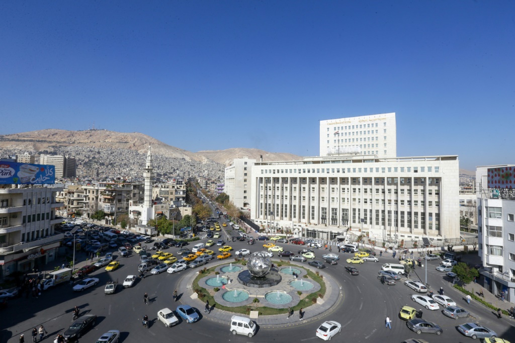مشهد من وسط العاصمة دمشق في 9 كانون الثاني/يناير 2024 (ا ف ب)