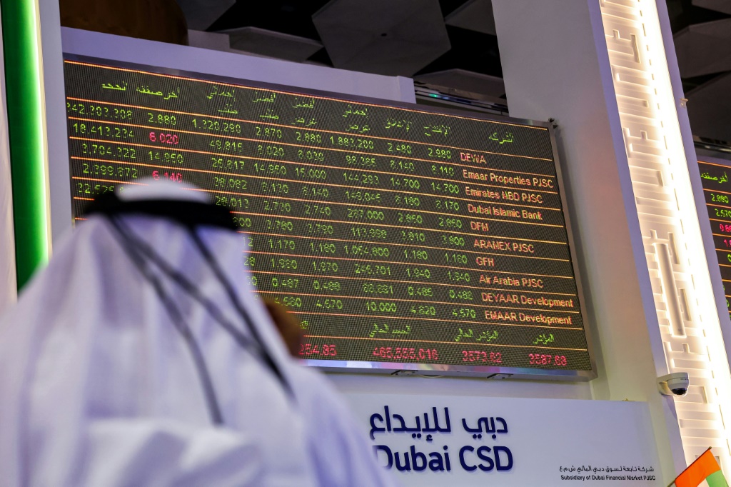 أغلق مؤشر الأسهم السعودية الموازية "نمو" اليوم منخفضا 521.88 نقطة ليقفل عند مستوى 26840.41 نقطة (أ ف ب)