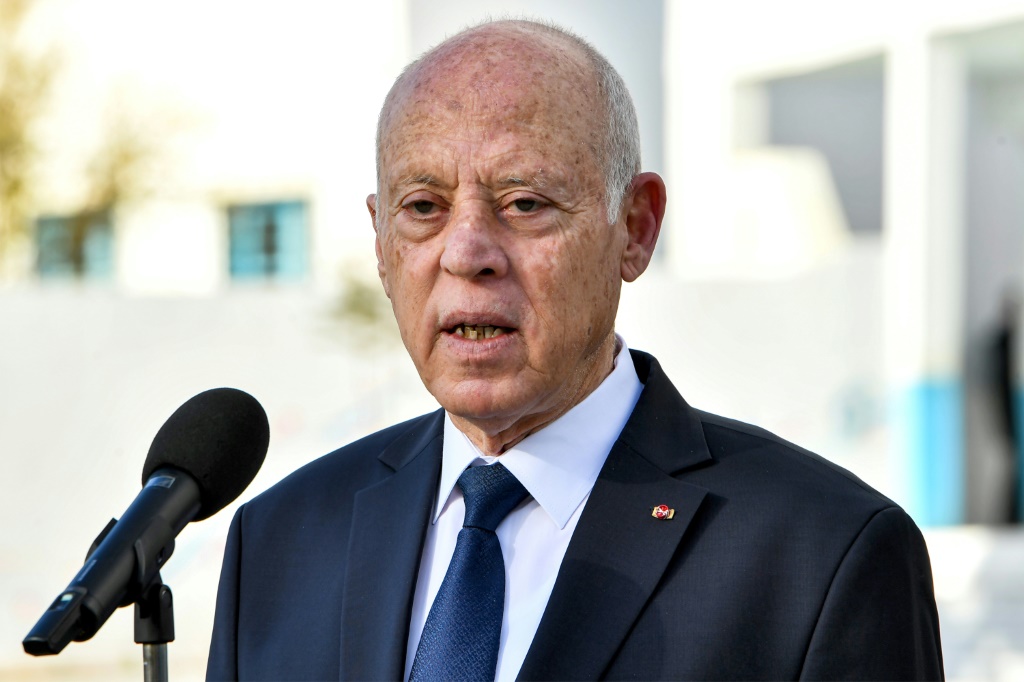 الرئيس التونسي، قيس سعيد (أ ف ب)