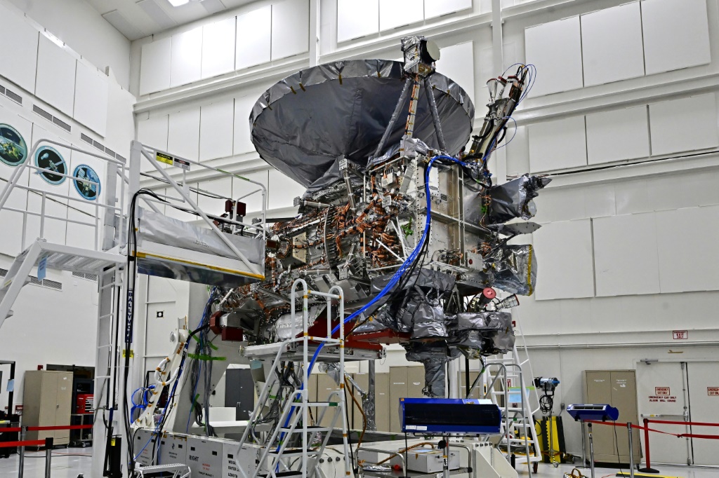  المسبار الفضائي "كليبر" التابع لناسا في مختبر الدفع النفاث في باسادينا في كاليفورنيا بتاريخ 11 نيسان/ابريل 2024 (ا ف ب)